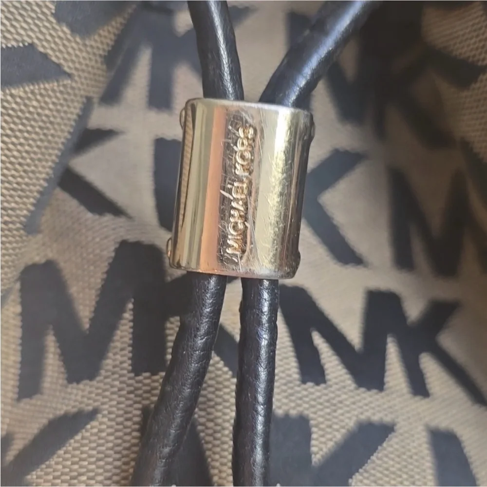 Large Michael Kors Black and Tan/Taupe Shoulder Bag